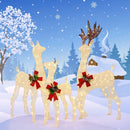 3-Piece Pre-lit Christmas Reindeer Family with 230 Warm White LED Lights by LJGDeals