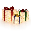 Set of 3 Christmas Lighted Gift Boxes with 48 Bright Warm Lights by LJGDeals