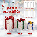 Set of 3 Christmas Lighted Gift Boxes with 48 Bright Warm Lights by LJGDeals