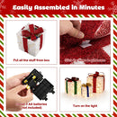 Set of 3 Christmas Lighted Gift Boxes with 48 Bright Warm Lights by LJGDeals