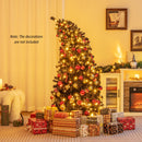 6/7 FT Artificial Christmas Tree with Bendable Top Section and Warm Light