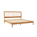 Cama Mid-Century Modern Solid Wood Spindle Bedframe