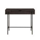 Modern Minimalist Metal and Wood 1-Drawer Entry Table