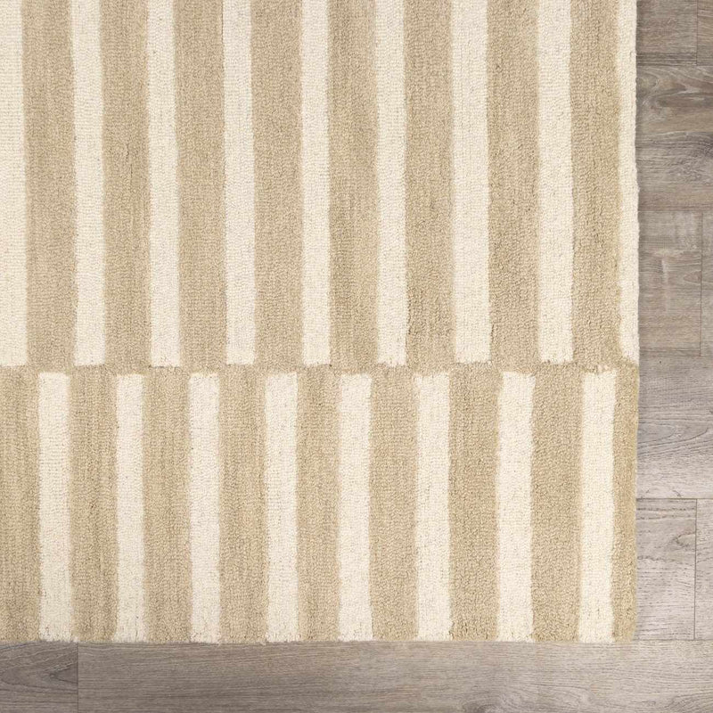 Idaho Broken-Striped Beige Area Rug | Our PNW Home X Livabliss