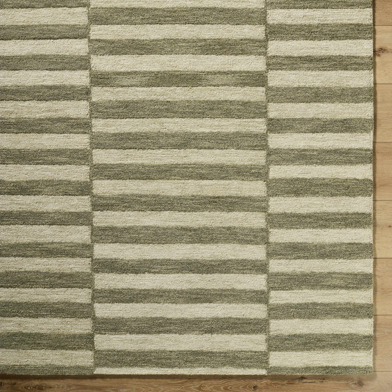 Idaho Broken-Striped Green Area Rug | Our PNW Home X Livabliss
