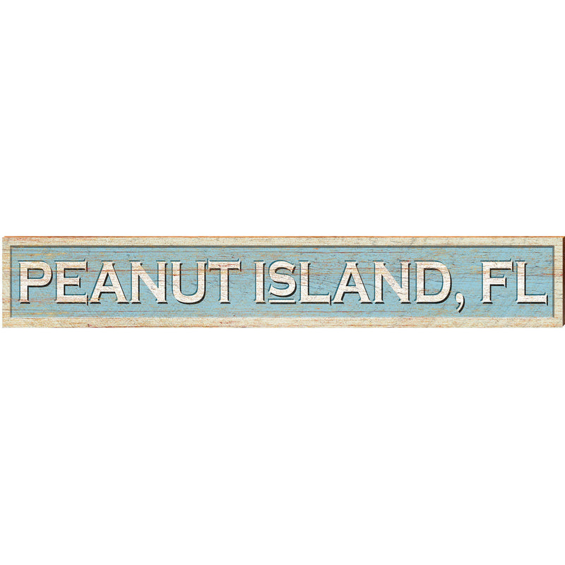 Peanut Island, Fl Coastal Blue | Wall Art Print on Real Wood