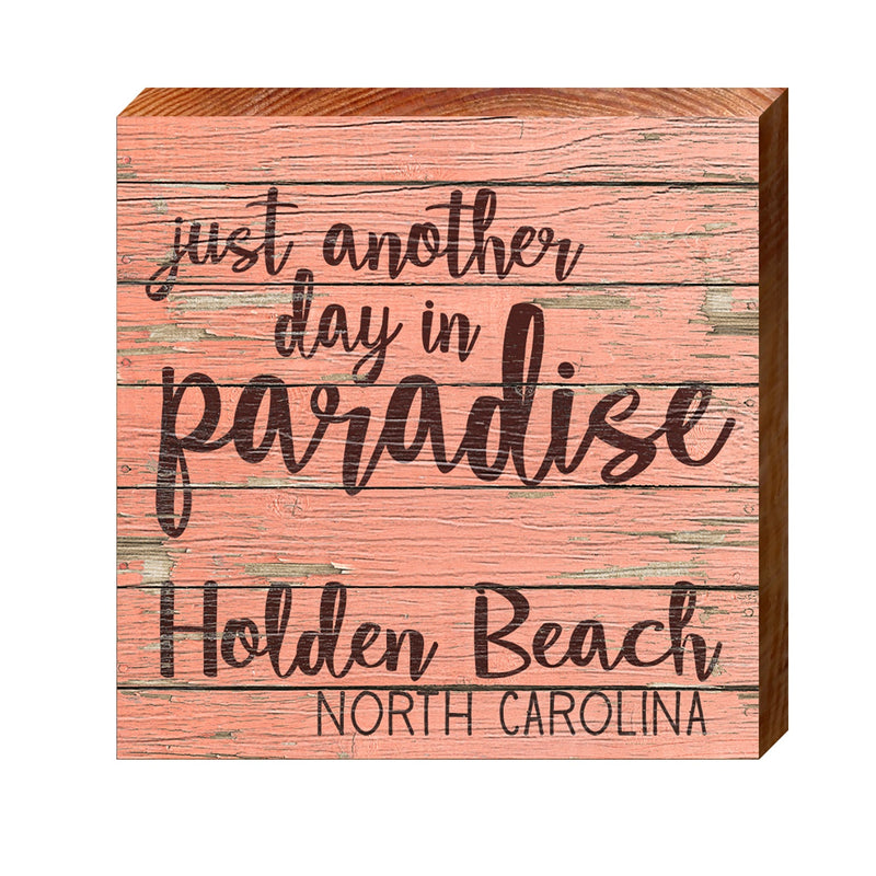 Paradise Holde Beach Peach | Real Wood Art Print