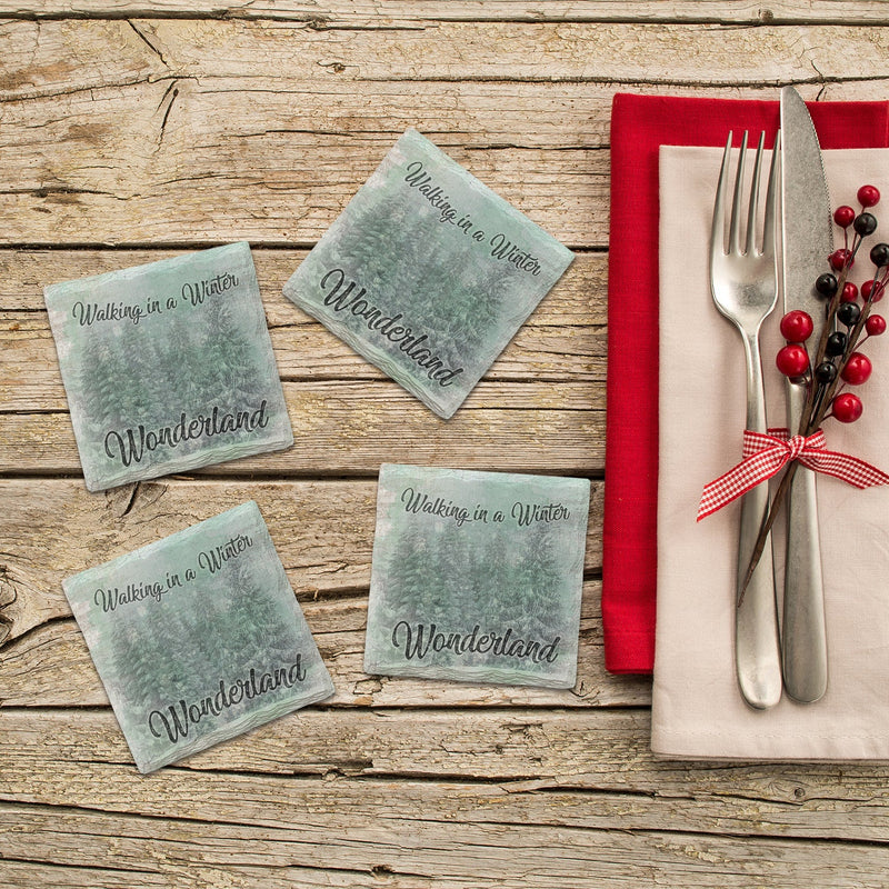 Holiday Christmas Winter Wonderland | Drink Coaster Set