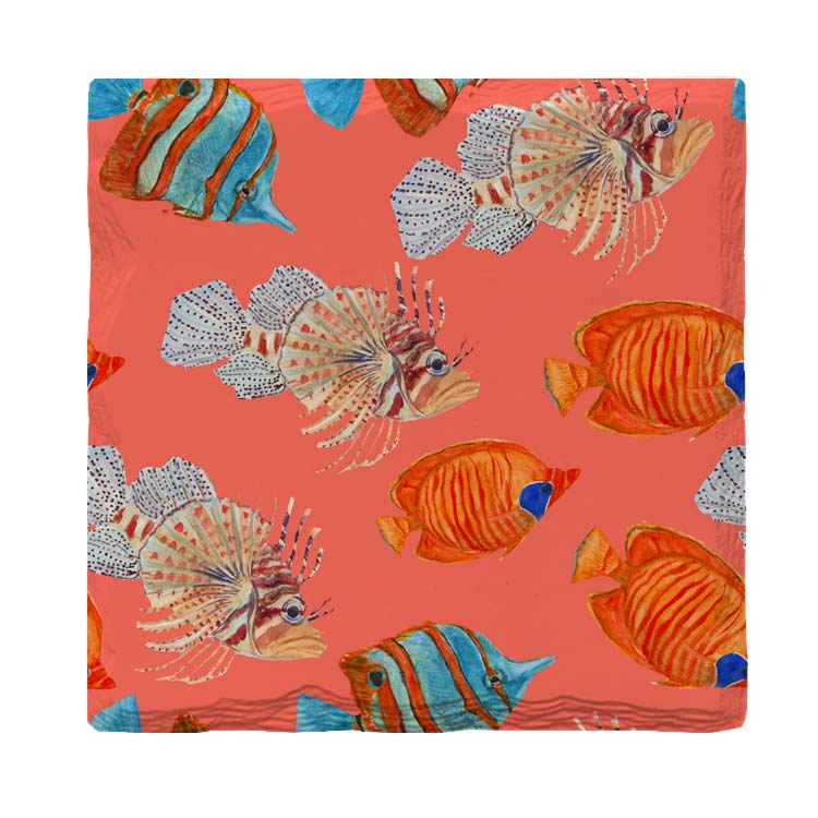 Under The Sea Coral | Drink Coaster Set