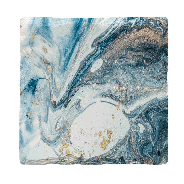 Blues & Grays Marbling | Drink Coaster Set