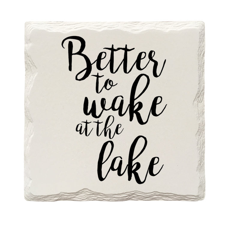 Better To Wake At The Lake Drink Coaster Set