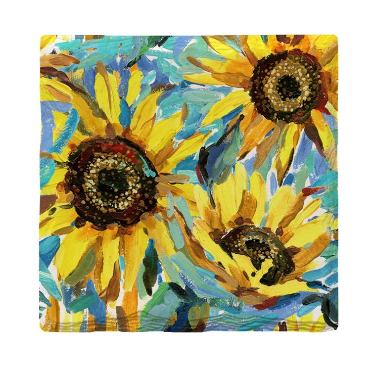 Sunflower Painting | Drink Coaster Set