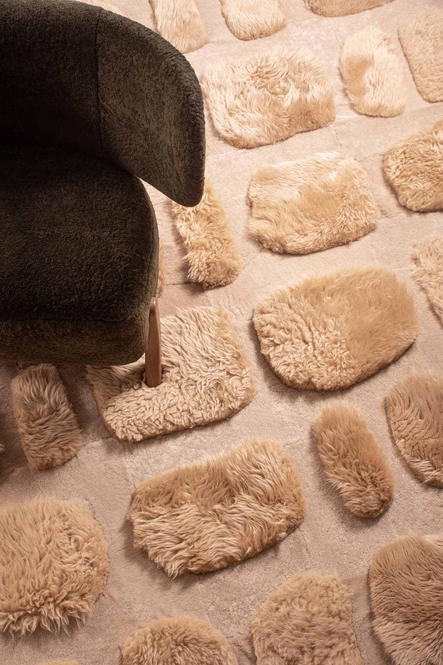 COBBLESTONE – Custom Sheepskin & Shearling Rug, photo 7 of 10