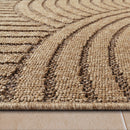 In- & Outdoor Rug Cologne with Modern Lines & Circles in Beige