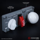 LUDICROUS SPEED "THE BALL" BUTTON PANEL by Concord Aerospace