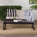 Cologne Modern Solid Wood Outdoor Slat-Top Coffee Table
