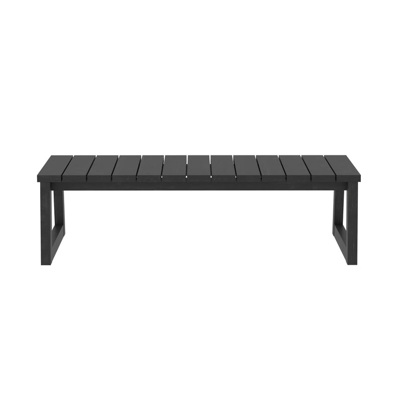 Cologne Modern Solid Wood Outdoor Slat-Top Coffee Table