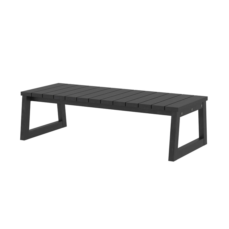 Cologne Modern Solid Wood Outdoor Slat-Top Coffee Table