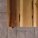 Cologne Modern Solid Wood Outdoor Slat-Top Coffee Table