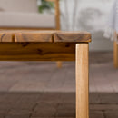 Cologne Modern Solid Wood Outdoor Slat-Top Coffee Table