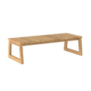 Cologne Modern Solid Wood Outdoor Slat-Top Coffee Table