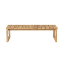 Cologne Modern Solid Wood Outdoor Slat-Top Coffee Table