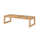 Cologne Modern Solid Wood Outdoor Slat-Top Coffee Table
