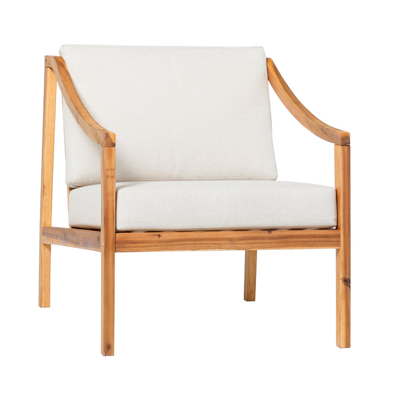 Cologne Modern Solid Wood Outdoor Lounge Chair