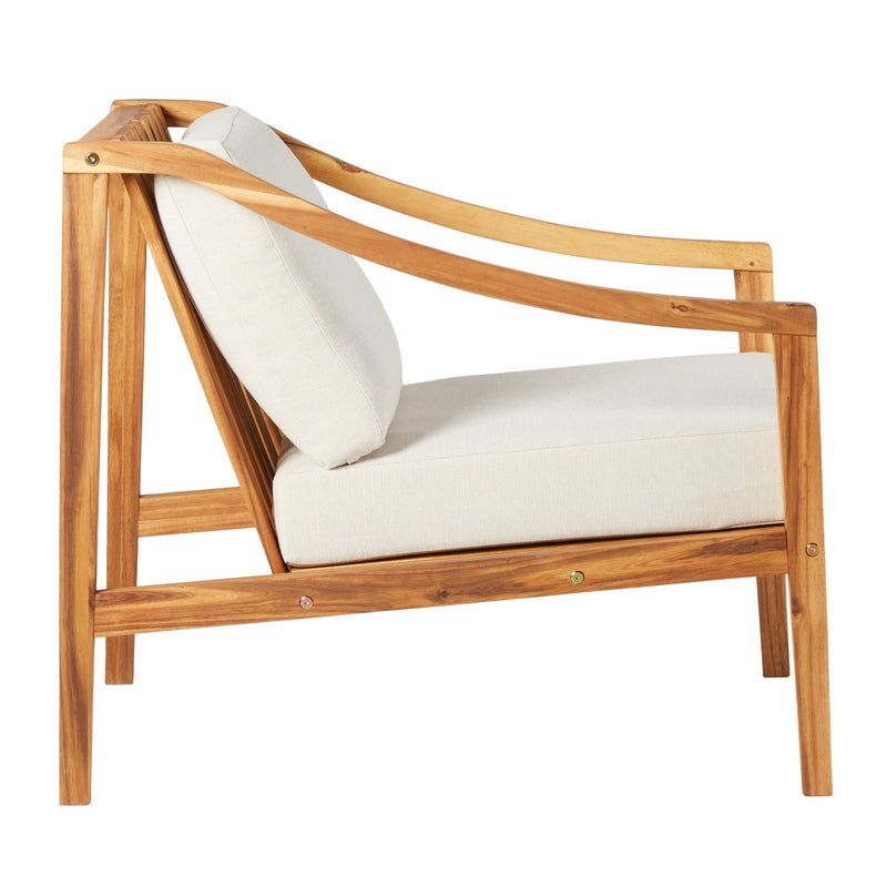 Cologne Modern Solid Wood Outdoor Lounge Chair