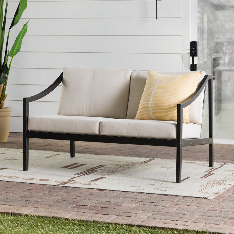 Cologne Modern Solid Wood Outdoor Loveseat