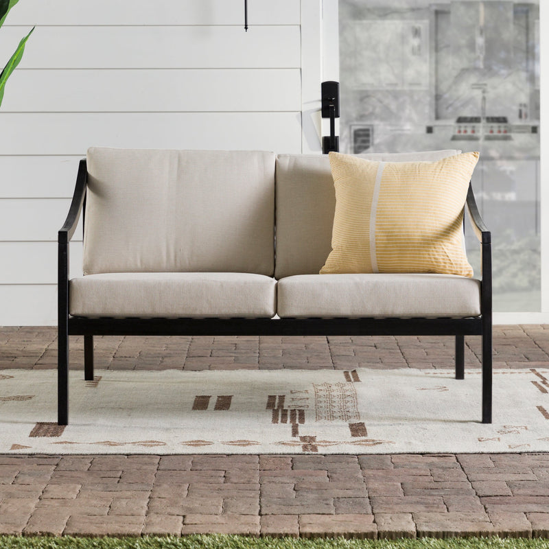 Cologne Modern Solid Wood Outdoor Loveseat