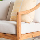 Cologne Modern Solid Wood Outdoor Loveseat