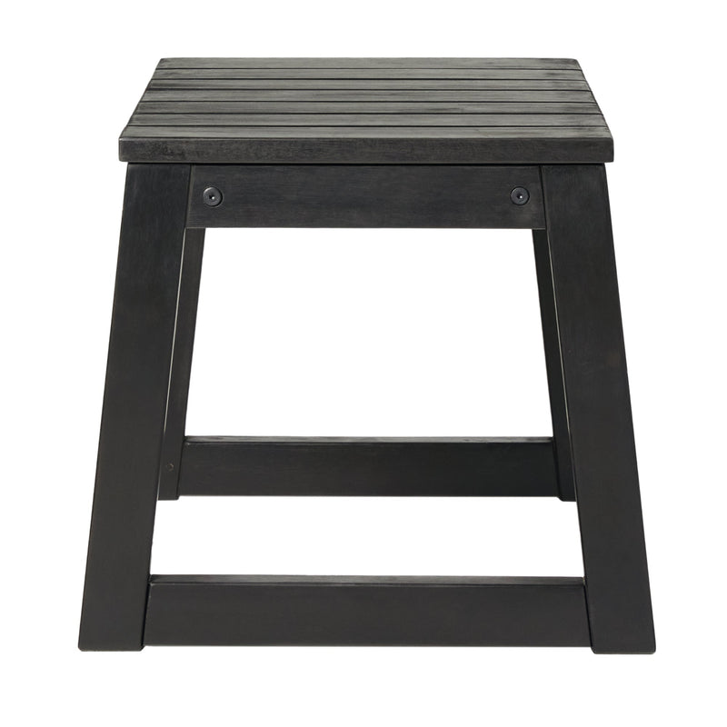 Cologne Modern Solid Wood Slat-Top Outdoor Square Side Table