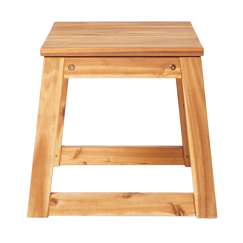 Cologne Modern Solid Wood Slat-Top Outdoor Square Side Table