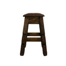 Yugo 24" No back Bar stool with Leather seat
