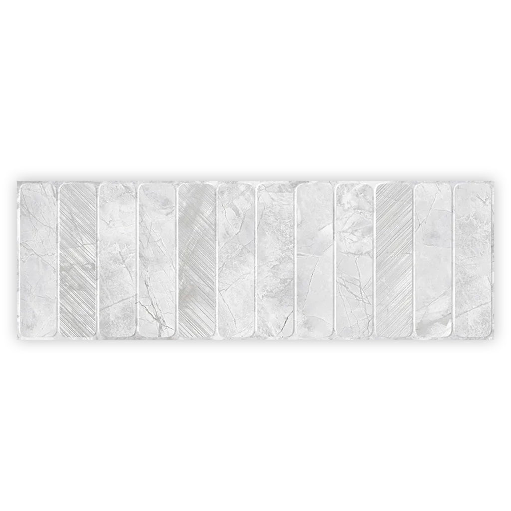 Soft Gray White 16x48 Matte Ceramic Large Format Tile (3 pack, 15.5 sq ft/case), photo 3 of 6