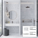 Dove-Gray White 10x12 Matte Chevron Porcelain Mosaic Tile (11 pack, 9.88 sq ft/case)