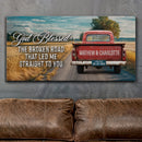 Custom Vintage Truck Couple Sign IV