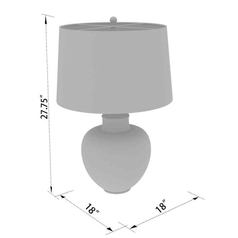 Durres Traditional White Table Lamp