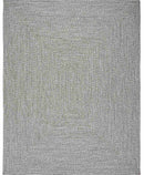 Cream Charcoal Braided Faux Jute Rug