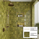 Olive Green 4x4 Glossy Square Ceramic Tile (60 pack, 6.46 sq ft/case)