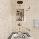 Beige 4x4 Glossy Square Ceramic Tile (60 pack, 6.48 sq ft/case)