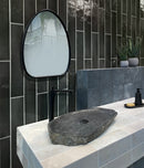 Black 2.6x16 Glossy Ceramic Subway Tile (38 pack, 10.76 sq ft/case) - Sample