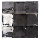 Black 4x4 Glossy Square Ceramic Tile (50 pack, 5.38 sq ft/case)
