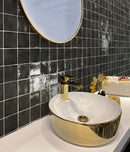 Black 4x4 Glossy Square Ceramic Tile (50 pack, 5.38 sq ft/case)