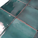 Teal Green 4x4 Glossy Square Ceramic Tile (60 pack, 6.46 sq ft/case)