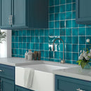 Teal Green 4x4 Glossy Square Ceramic Tile (60 pack, 6.46 sq ft/case) - Sample