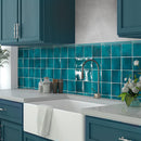 Teal Green 0.5x8 Glossy Ceramic Pencil Tile Trim (10 pack, 0.3 sq ft/case) - Sample