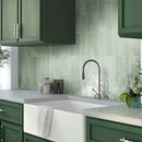 Tea Green 2.6x16 Glossy Ceramic Subway Tile (38 pack, 10.76 sq ft/case)