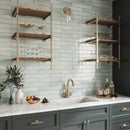 Tea Green 2.6x16 Glossy Ceramic Subway Tile (38 pack, 10.76 sq ft/case)